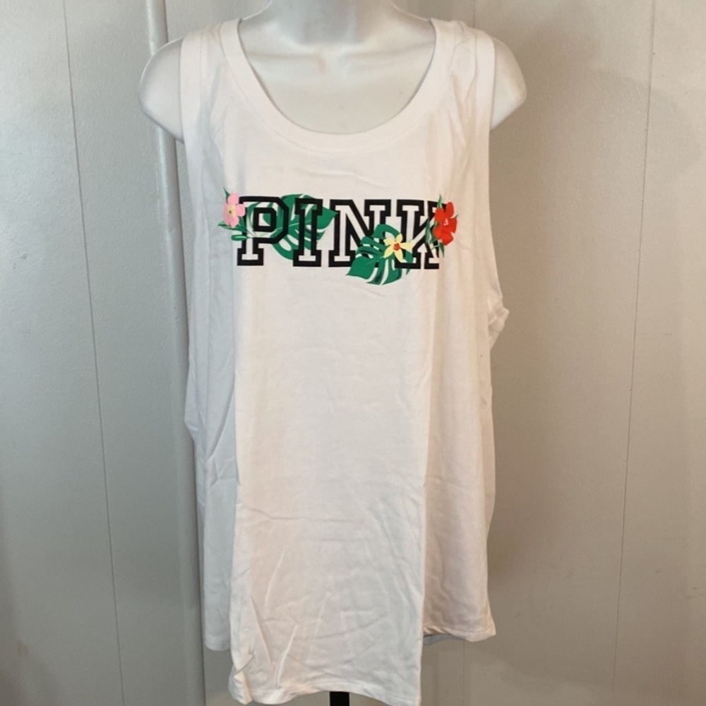 VS PINK Cut Out Racer Back Tank Top NWT size L
